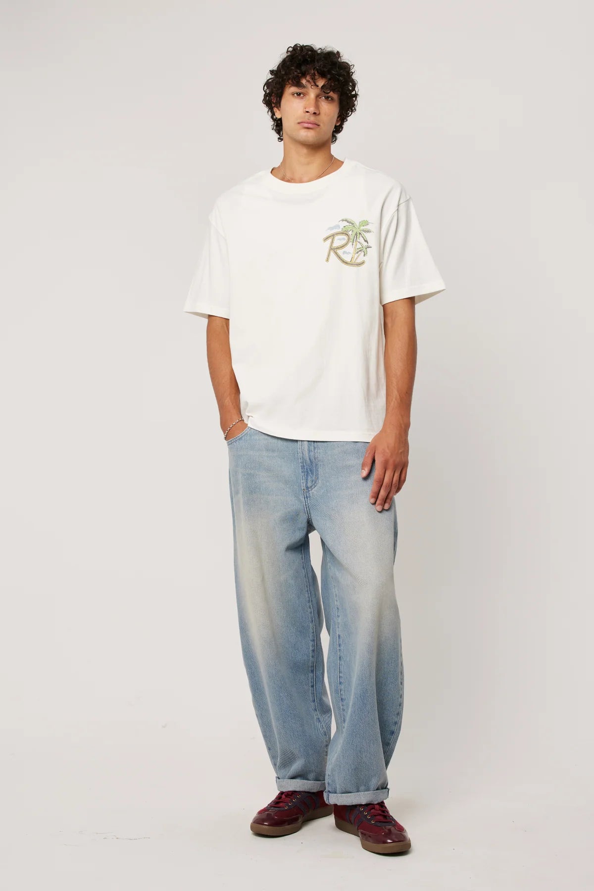 ROLLA'S Ezy Palms Tee | Vintage White