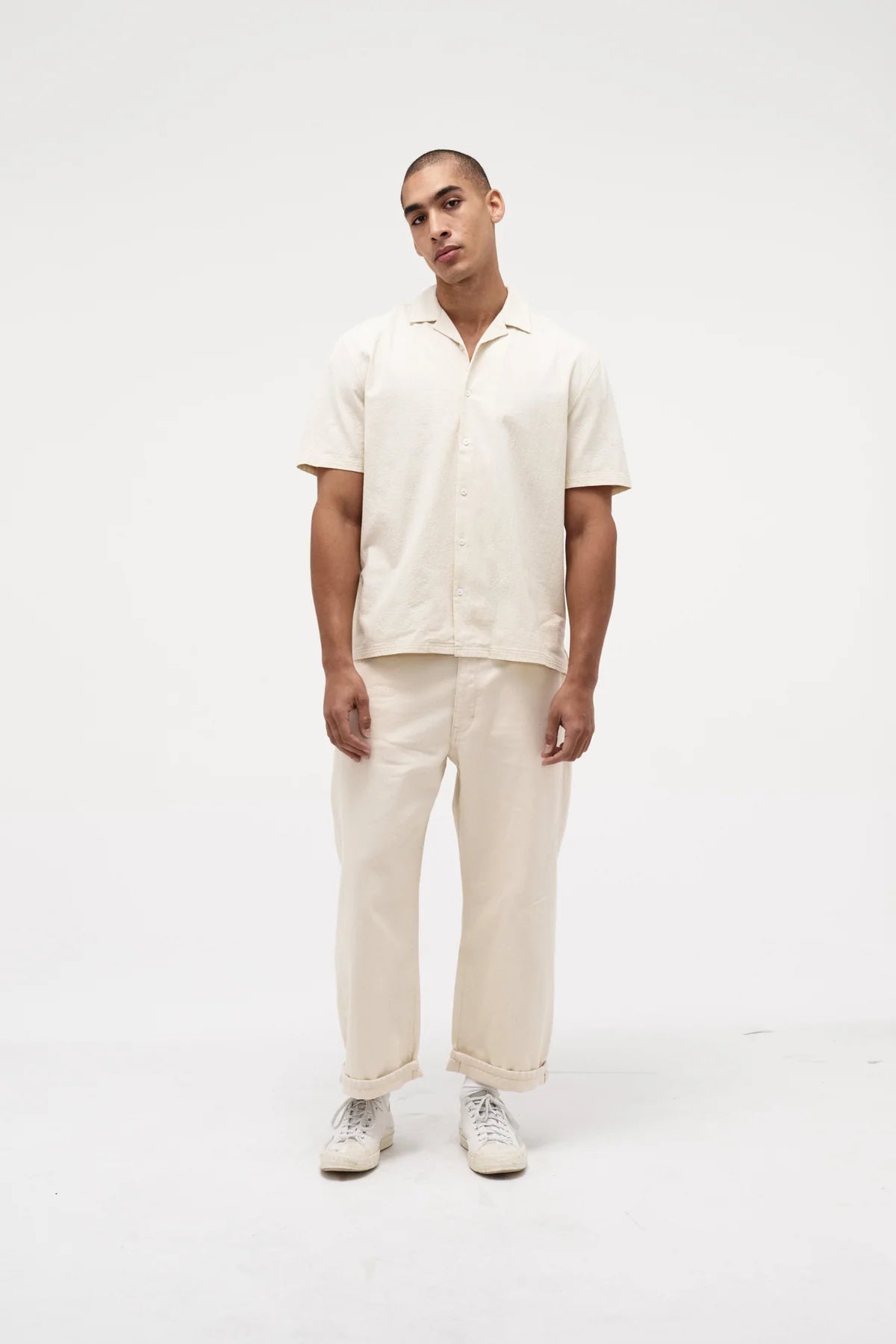 NEUW Cotton Crepe SS Shirt | Ecru