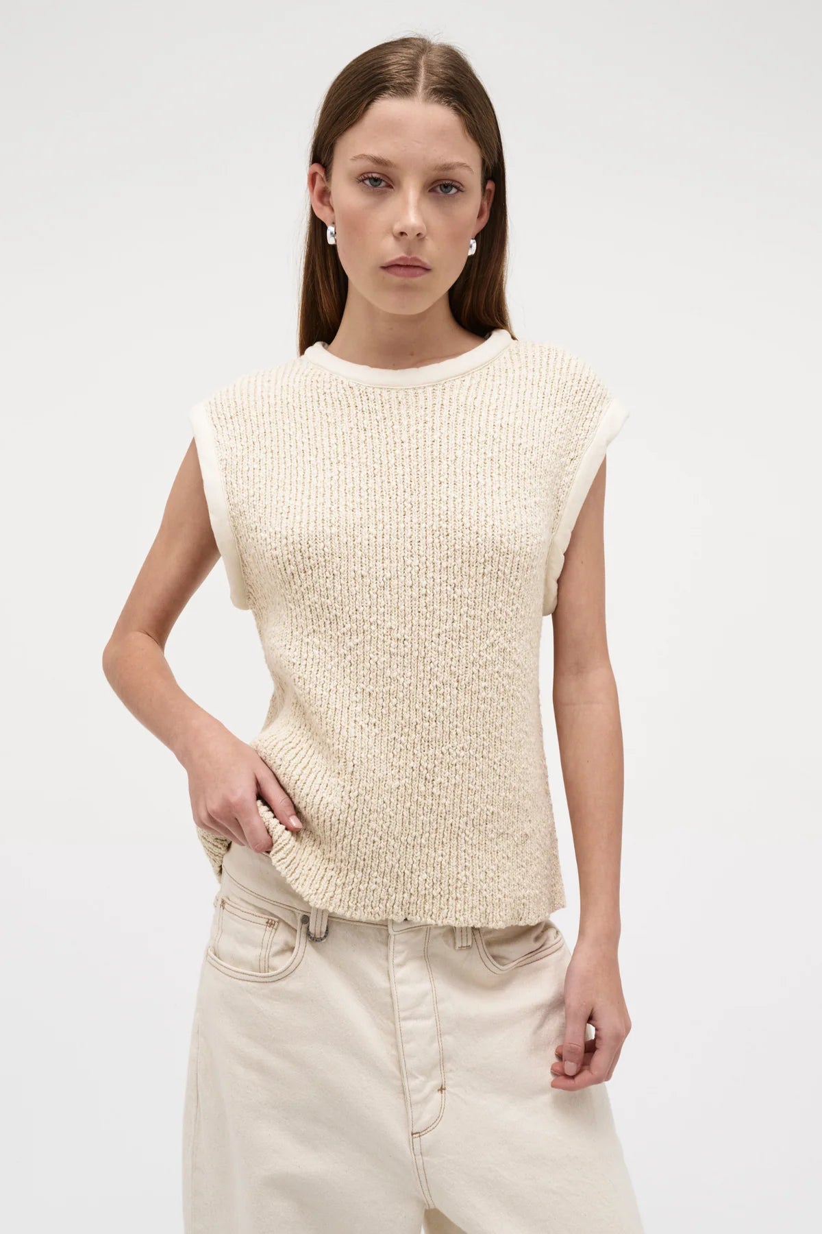 NEUW Cecile Knit Top | Cream