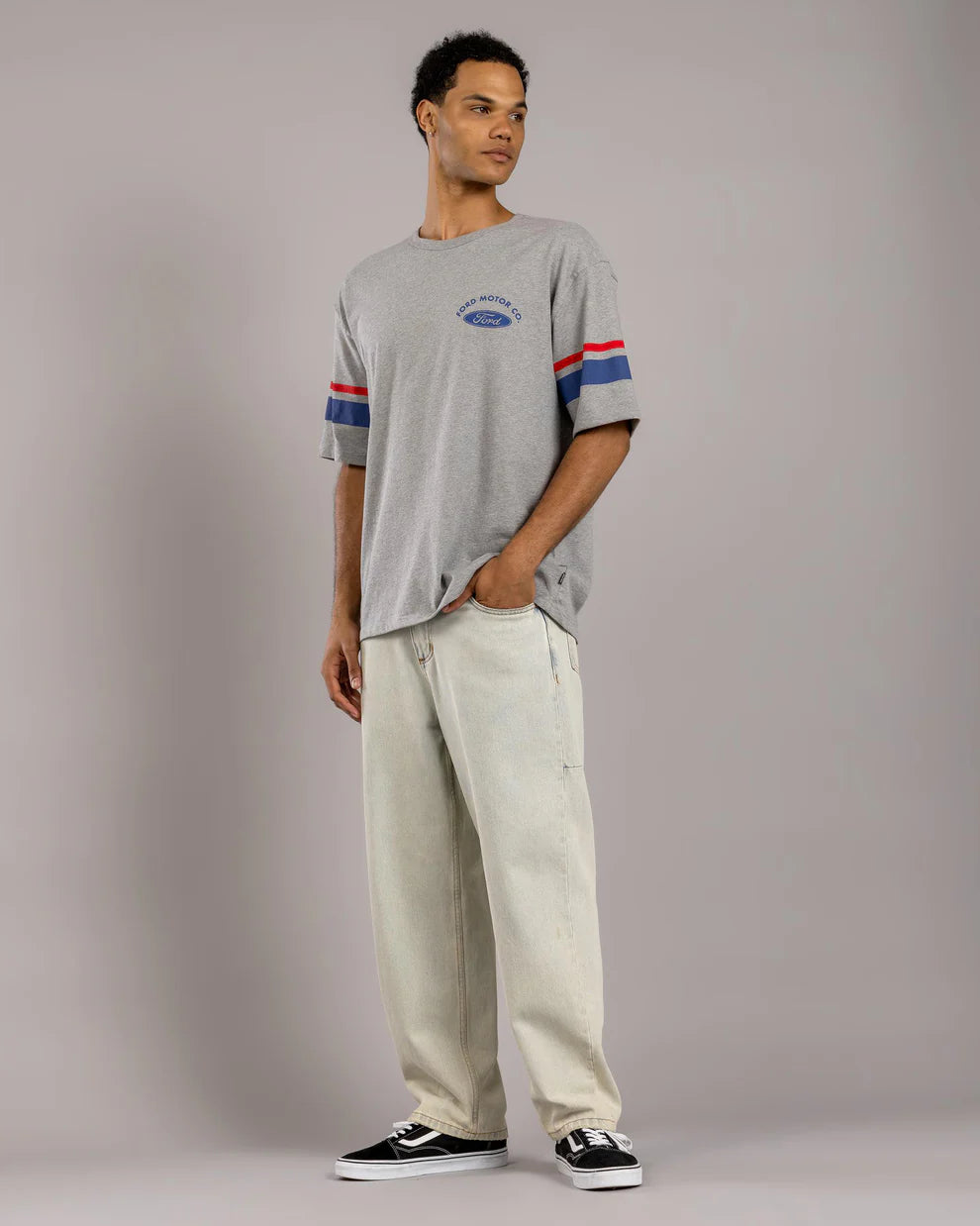 BRIXTON Ford Truck Country Tee| Heather Grey