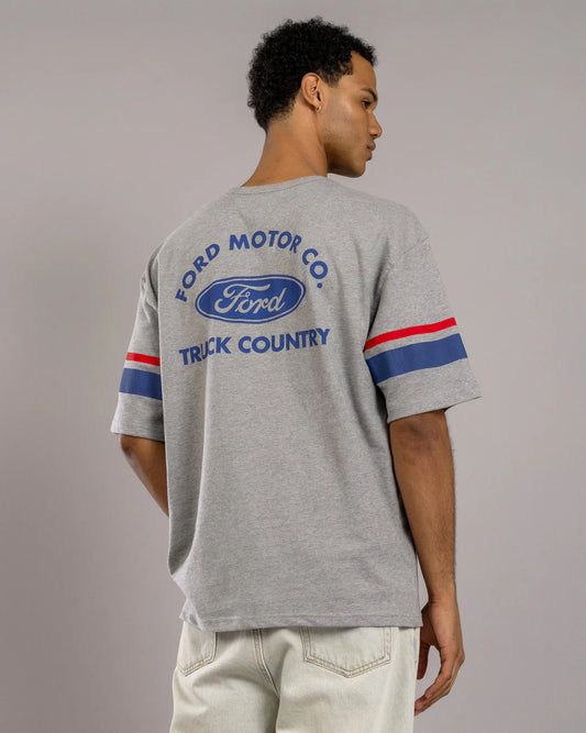 BRIXTON Ford Truck Country Tee| Heather Grey