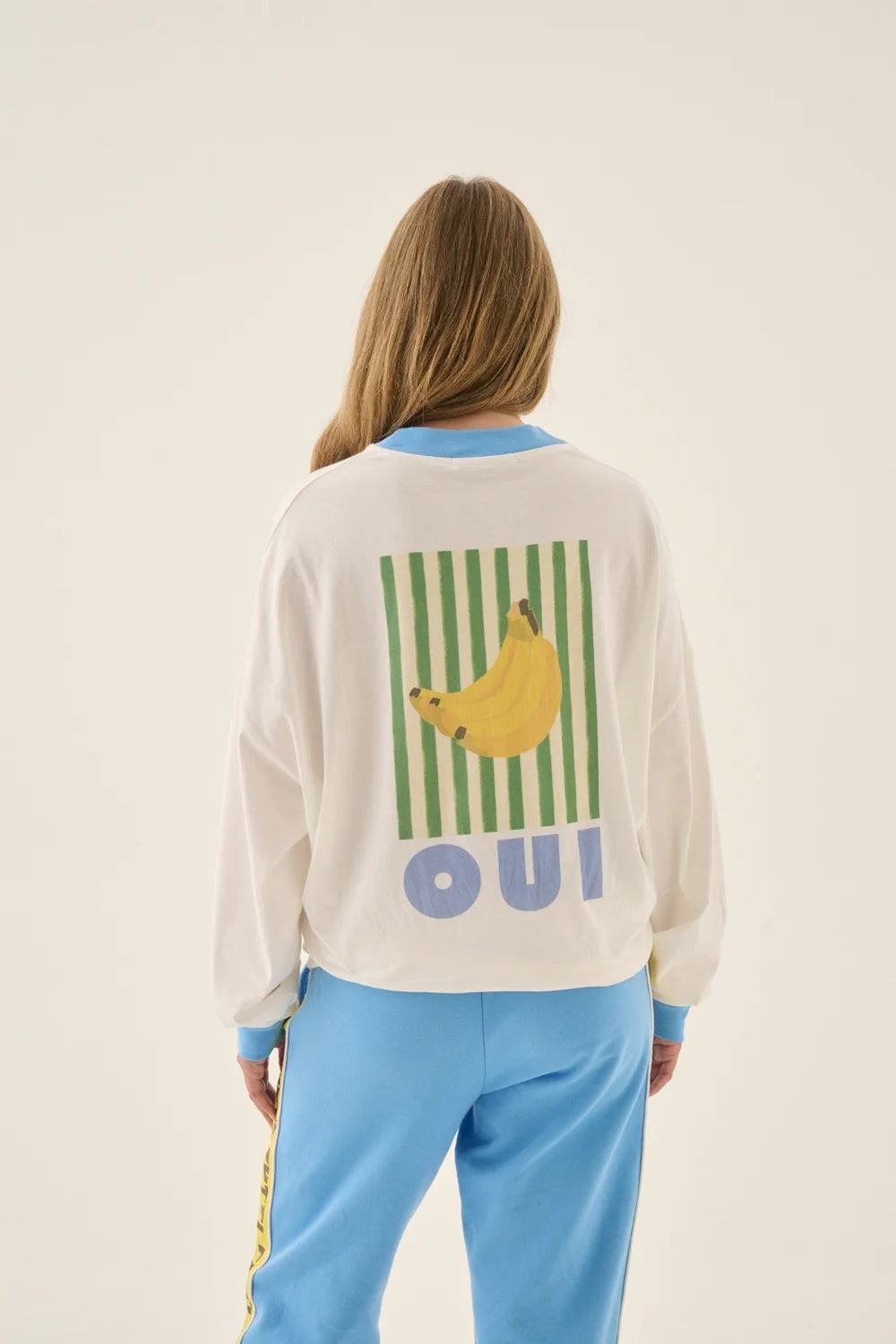 ARAMINTA JAMES Banana Long Sleeve Tee | Snow White