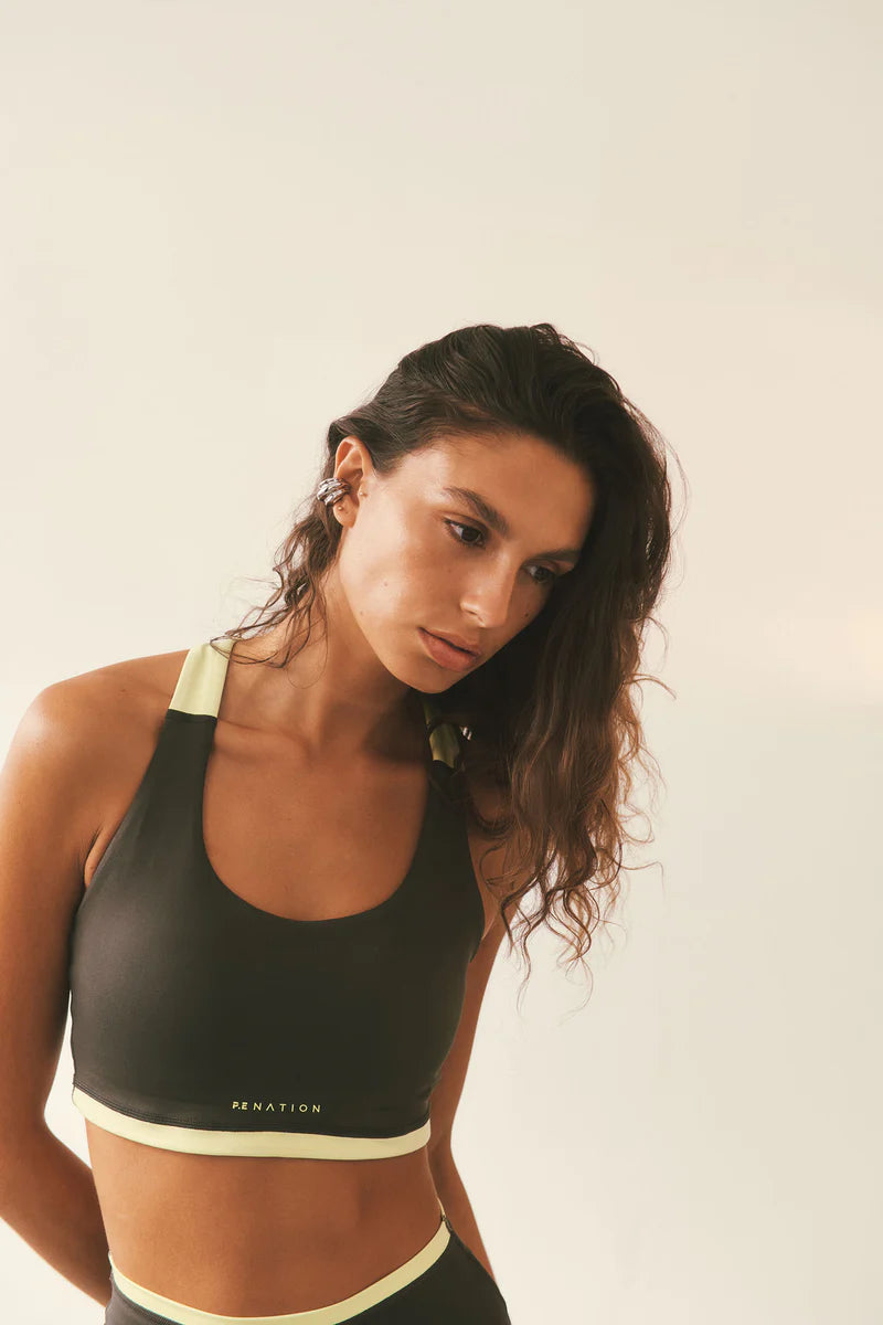P.E Nation Highgate Sports Bra | Smokestone