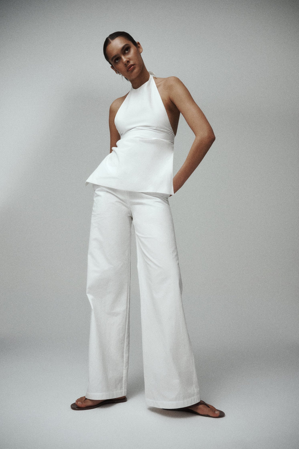 ONE OF OTHERS Bea Belted Pant | White