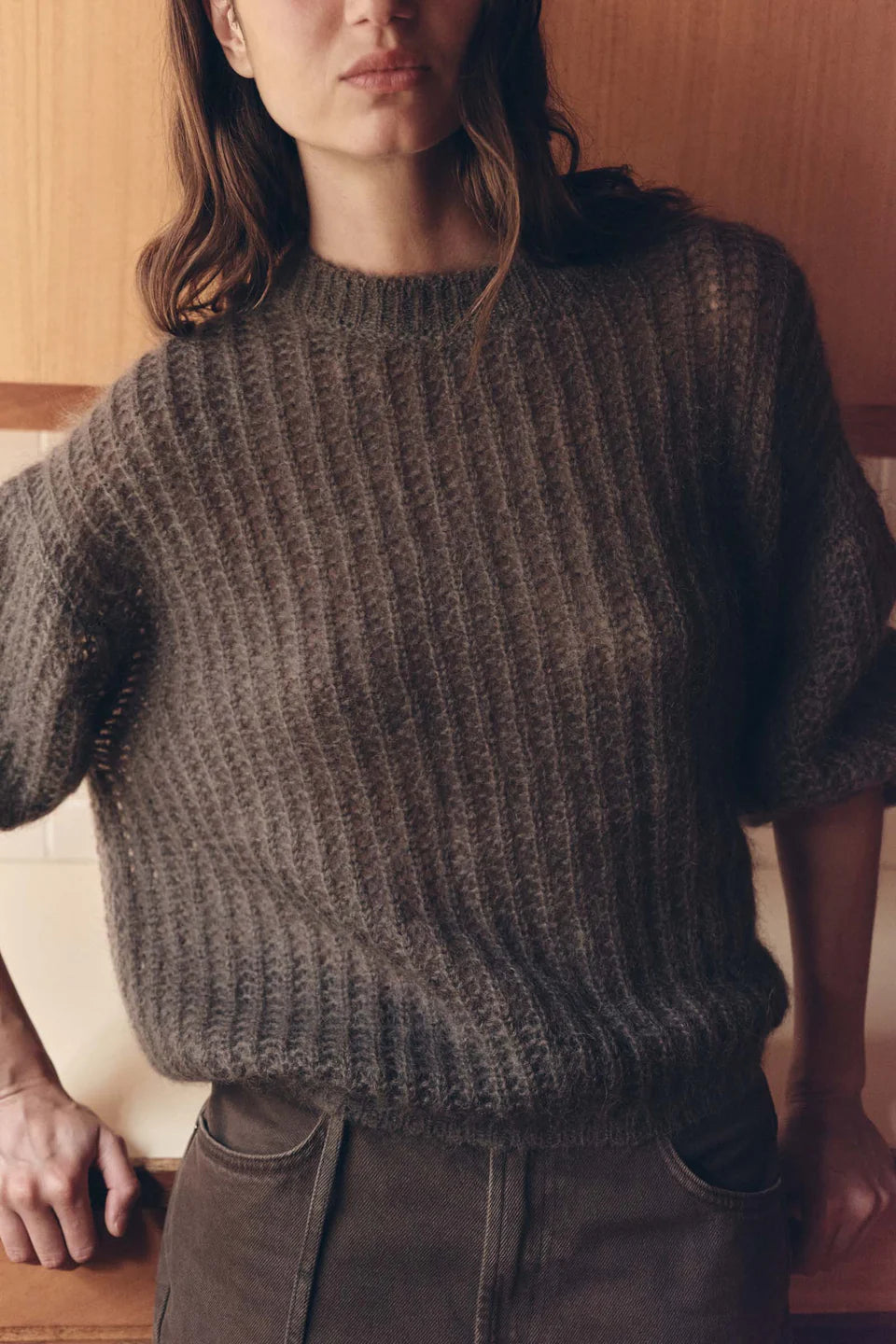 ASSEMBLY LABEL Tulsa Mohair Knit | Bark