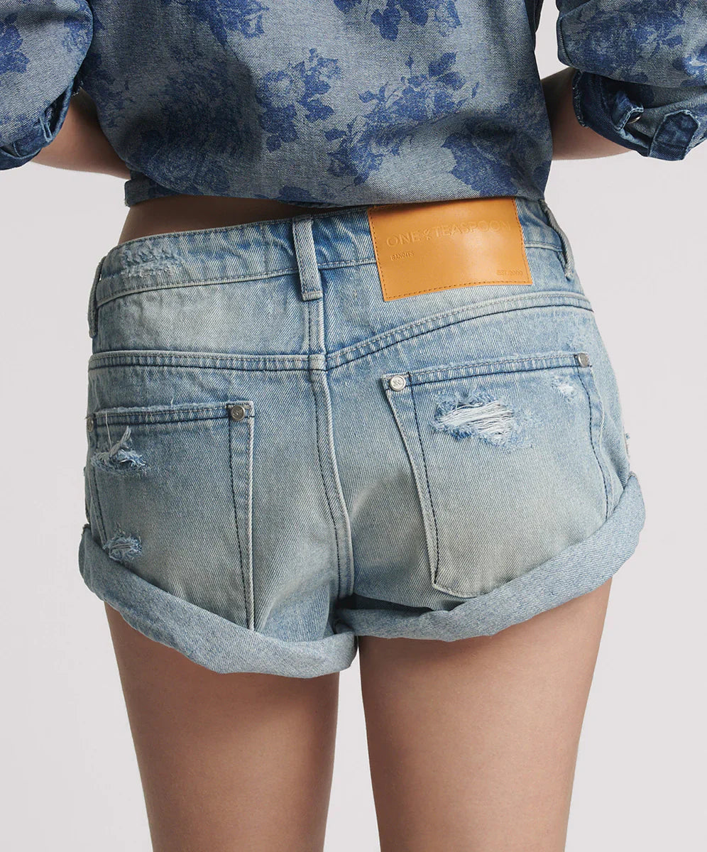 ONE TEASPOON Bandits Low Waist Denim Short Messed Up | Salty Dog