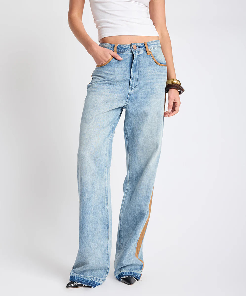 ONE TEASPOON Icon High Waist Straight Leg Denim Jeans