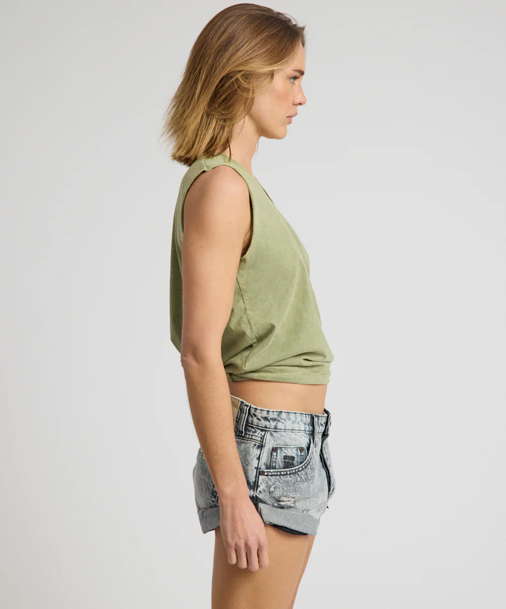 ONE TEASPOON Vintage Tank | Khaki