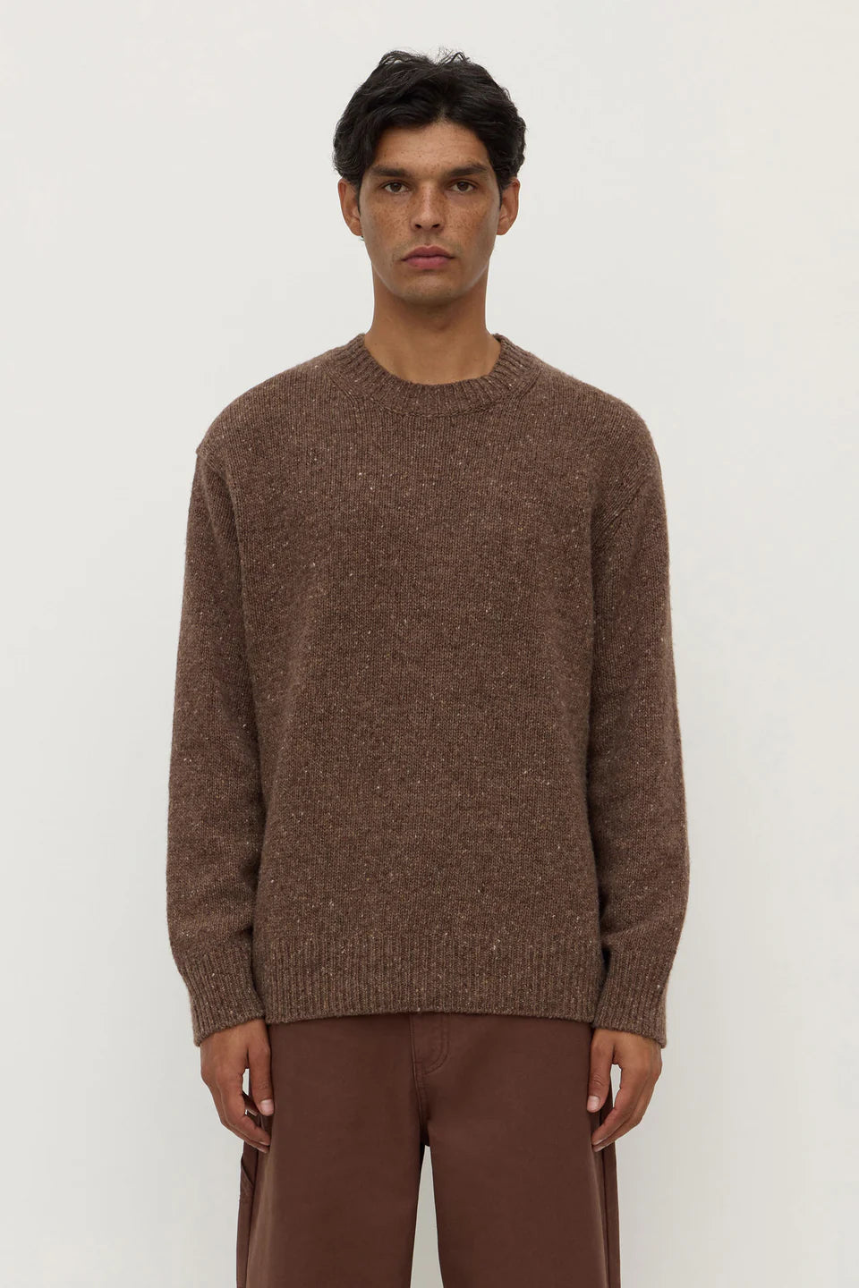 ASSEMBLY LABEL Lief Wool Blend Knit | Mid Brown Marle