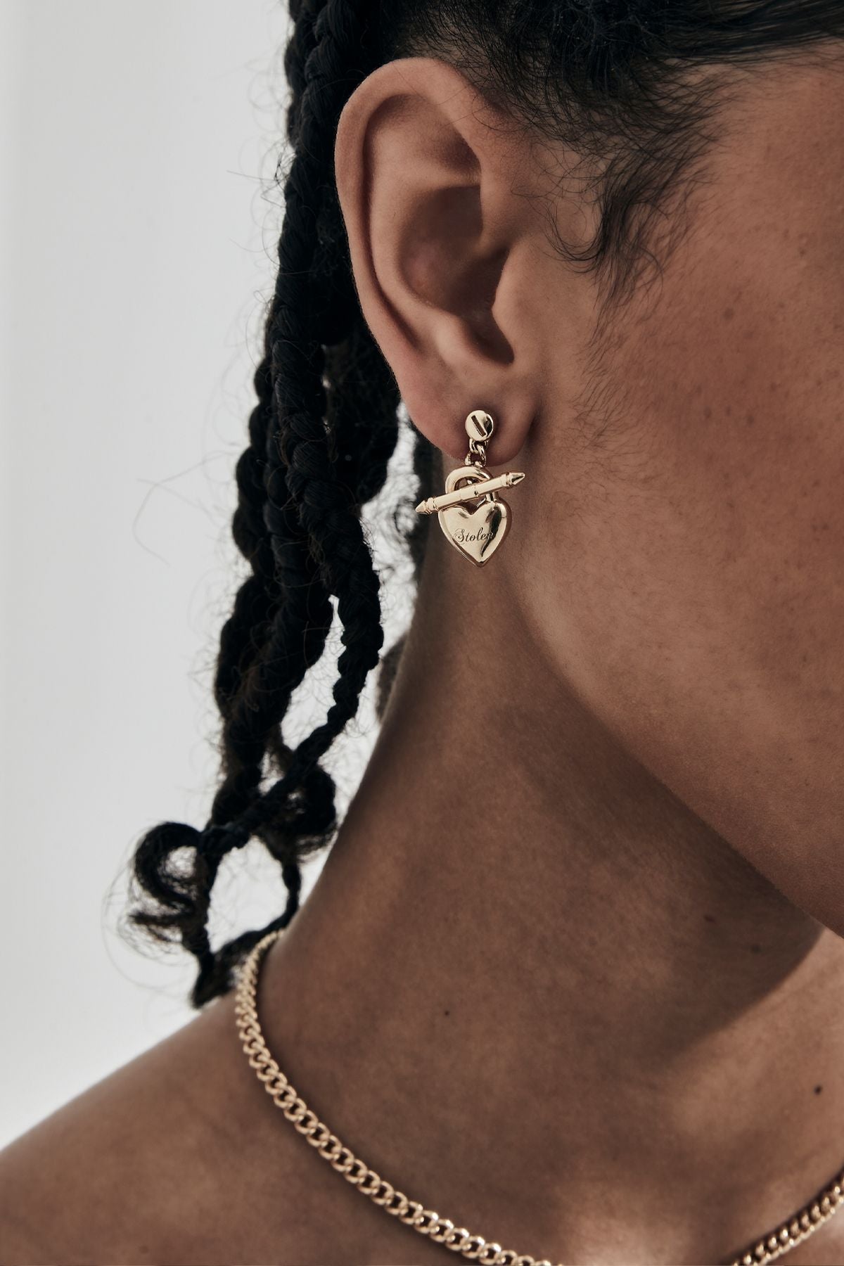 STOLEN GIRLFRIENDS CLUB Love Locket Fob Earrings | Gold Plated