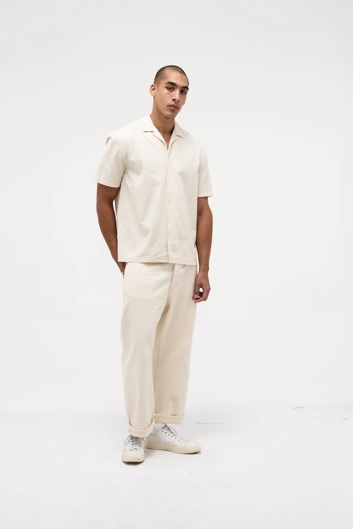 NEUW Cotton Crepe SS Shirt | Ecru