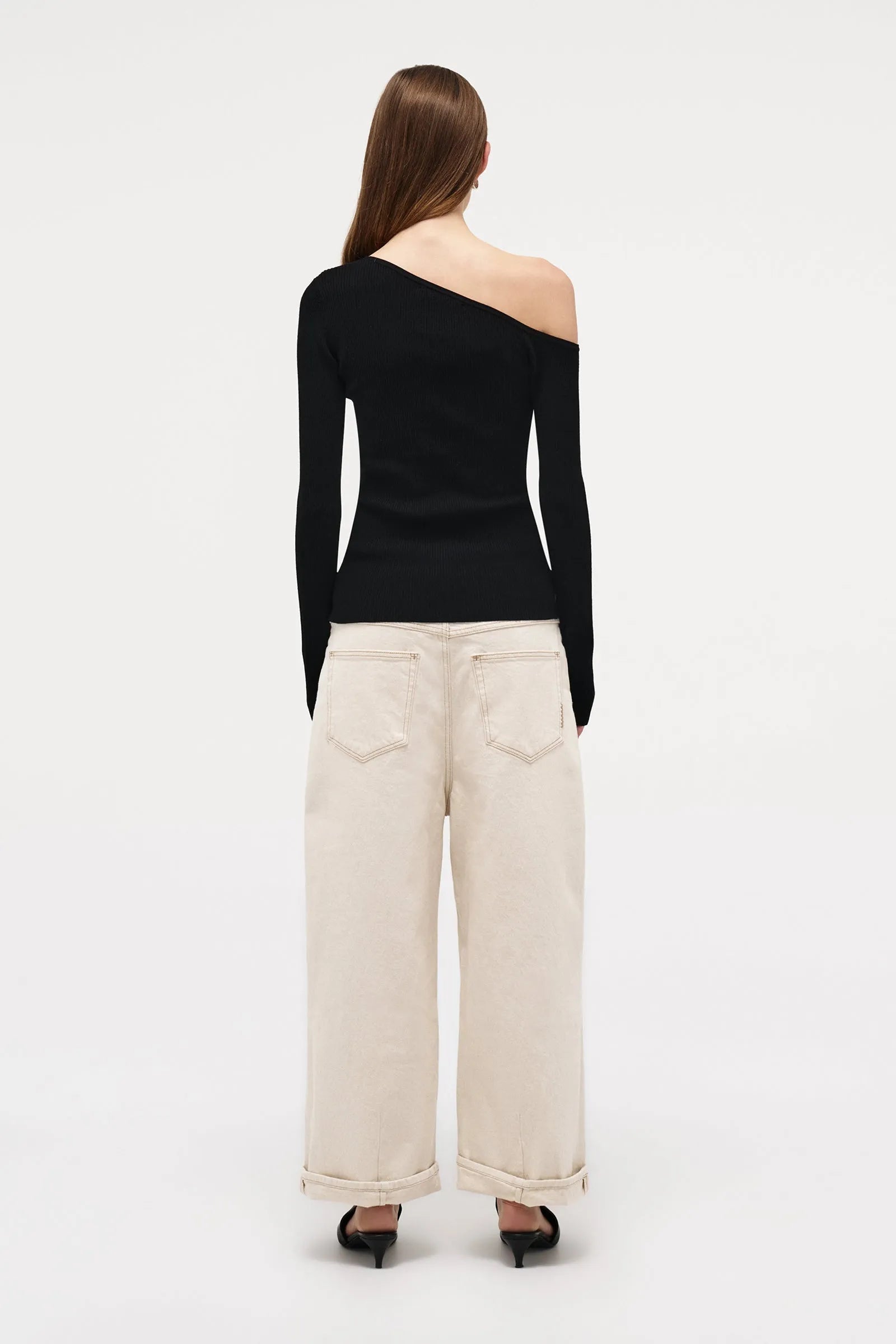 NEUW Asym Knit Cardigan | Black
