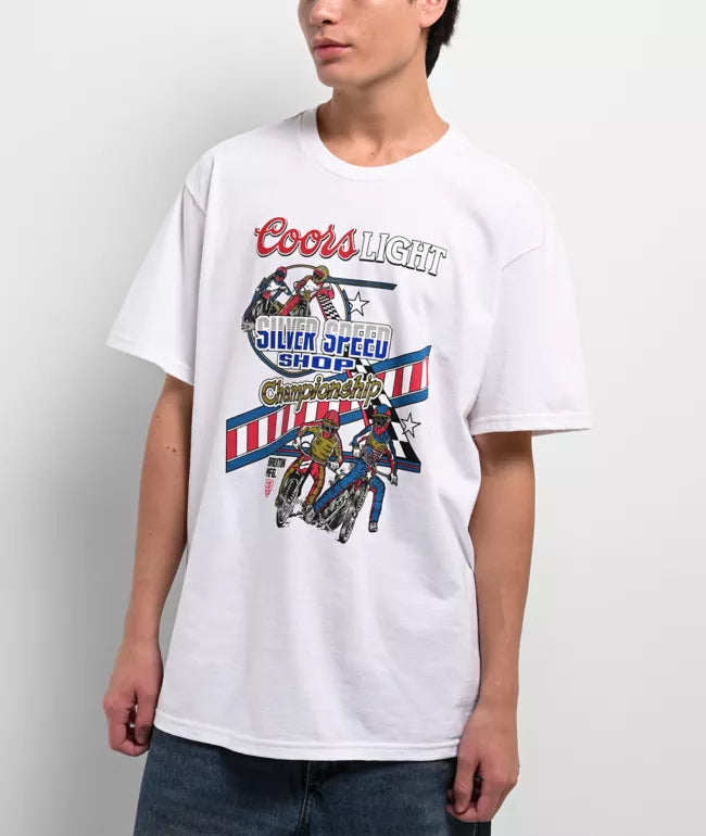 BRIXTON Coors Light Berm Tee Shirt | White