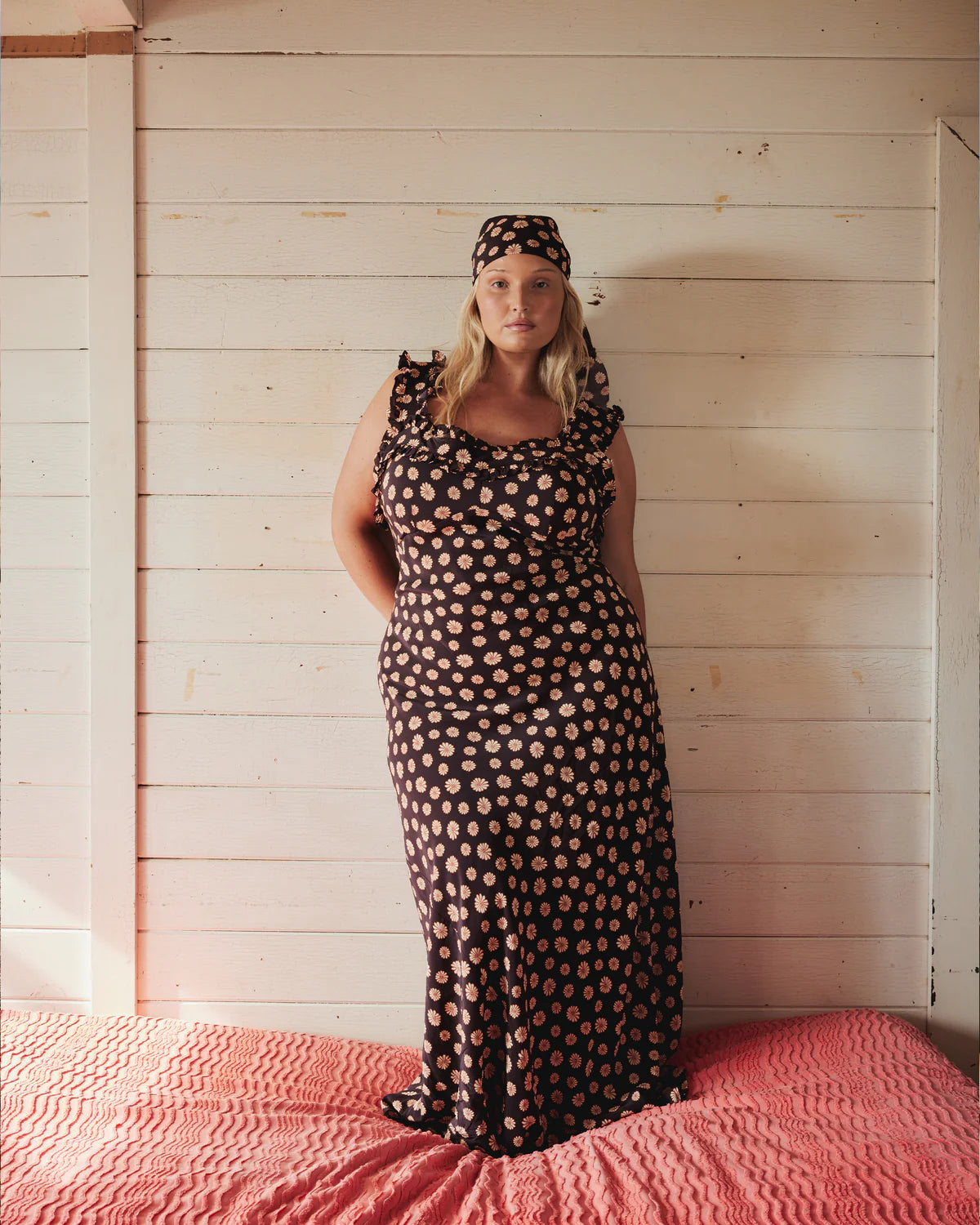 RUBY Passionfruit Dress | Brown Ditsy