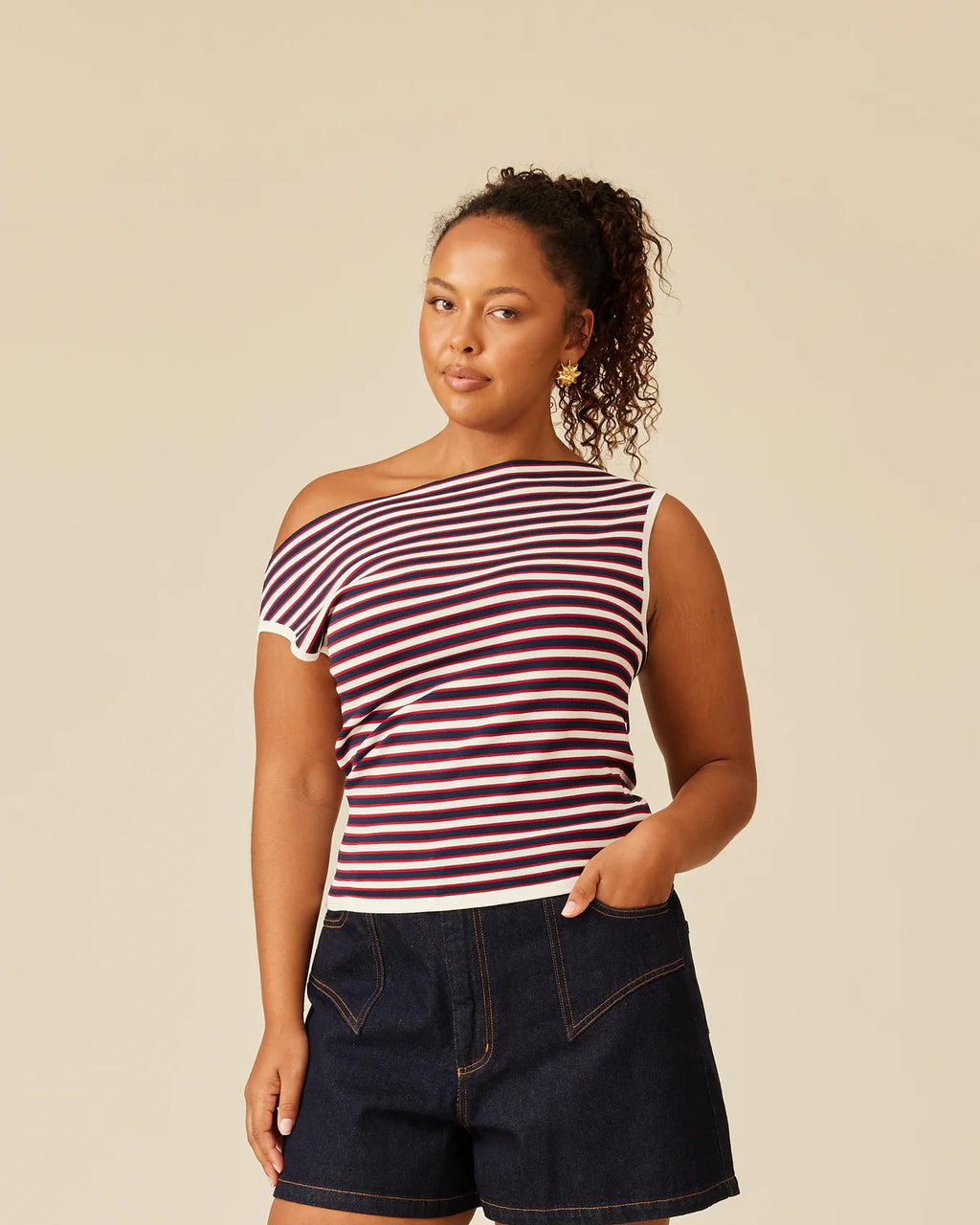 RUBY Emma Knit Top | Riviera Stripe
