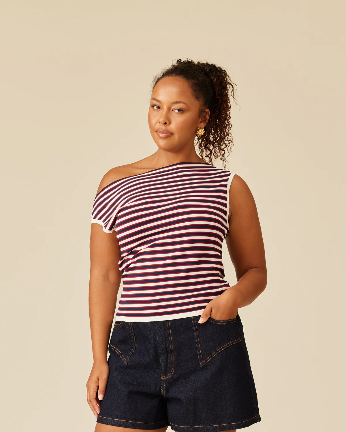 RUBY Emma Knit Top | Riviera Stripe