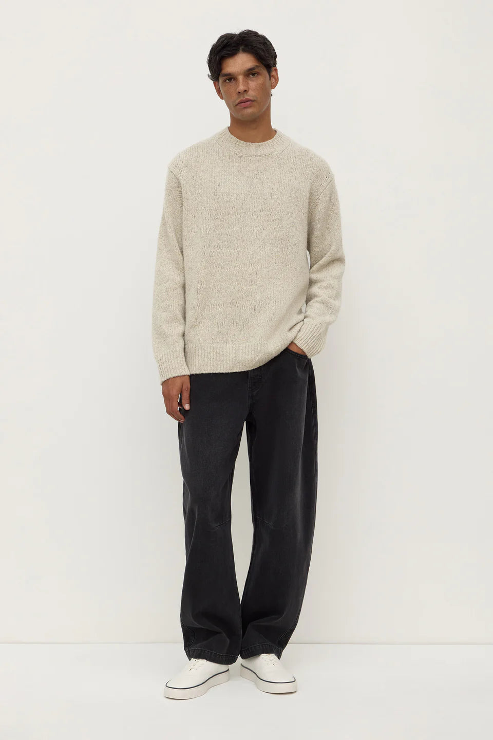 ASSEMBLY LABEL Lief Wool Blend Knit | Oat Marle