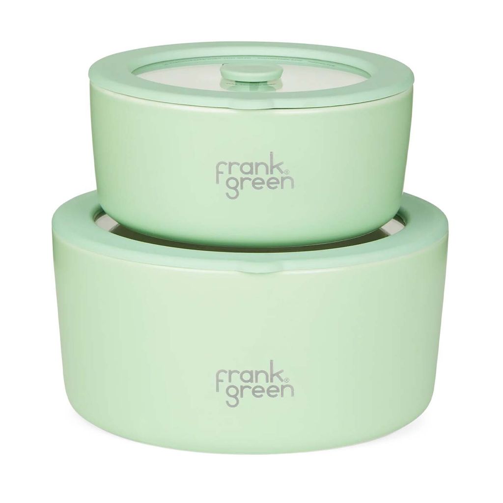 FRANK GREEN Porcelain Bowls w Lid - Mint Gelato