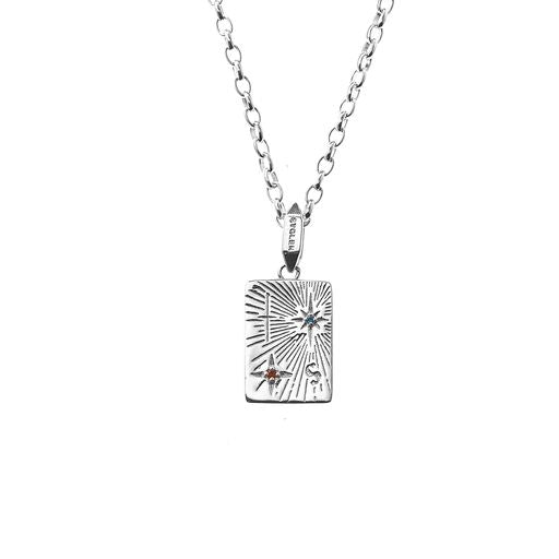 STOLEN GIRLFRIENDS CLUB Star Map Necklace -Silver/London Topaz/Yellow Creastly