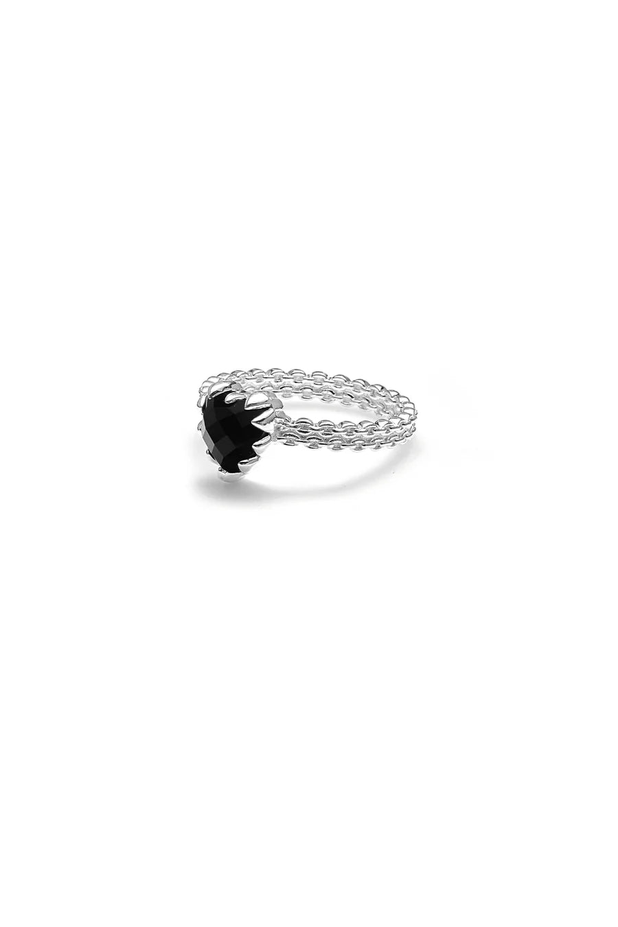 STOLEN GIRLFRIENDS CLUB Mini Claw Ring | Sterling Silver / Onyx