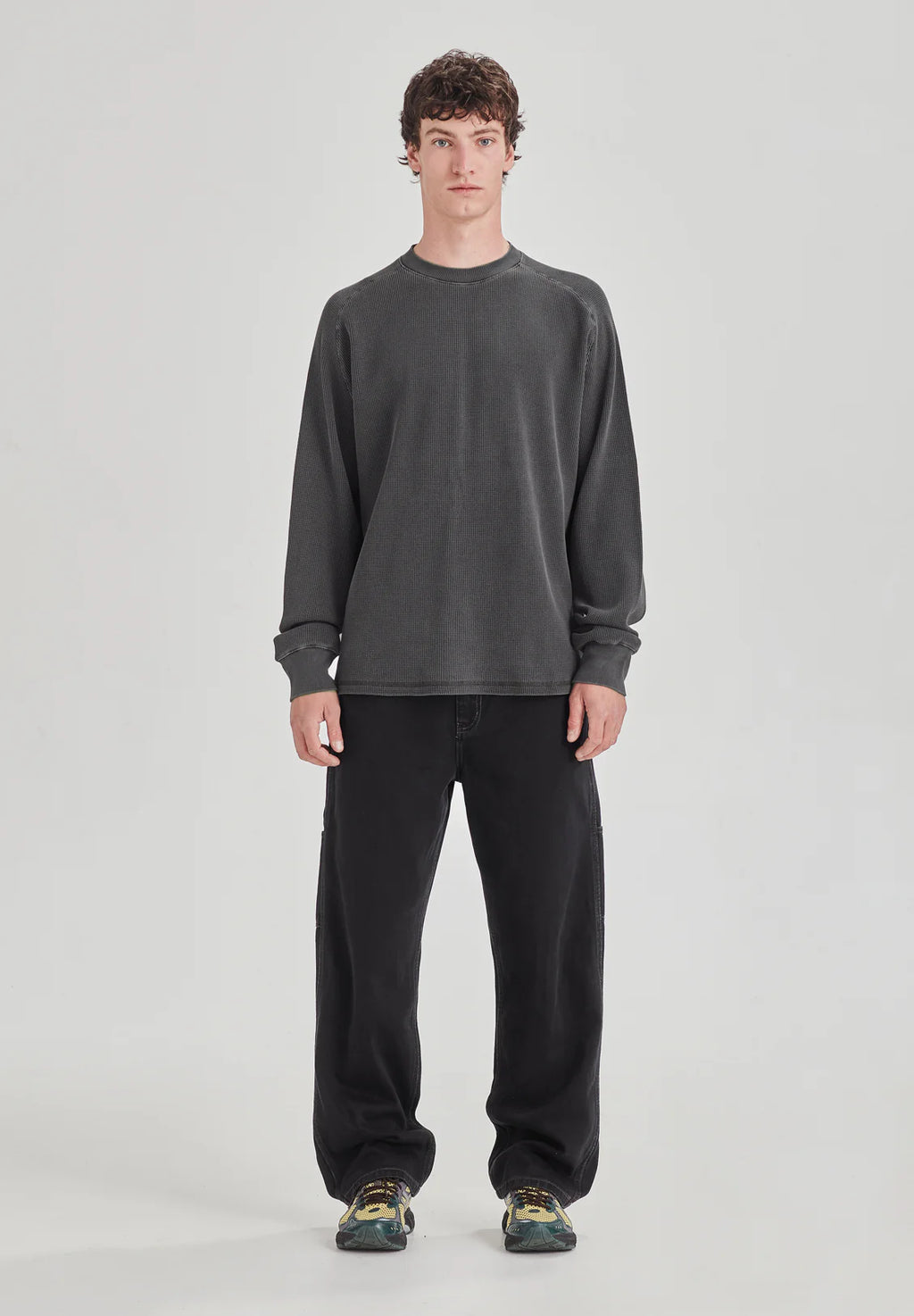 COMMONERS Heavy Waffle Long Sleeve | Vintage Grey