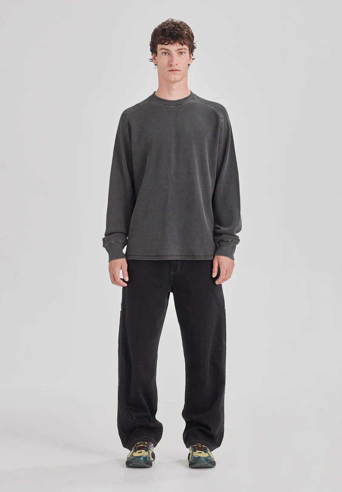 COMMONERS Heavy Waffle Long Sleeve | Vintage Grey