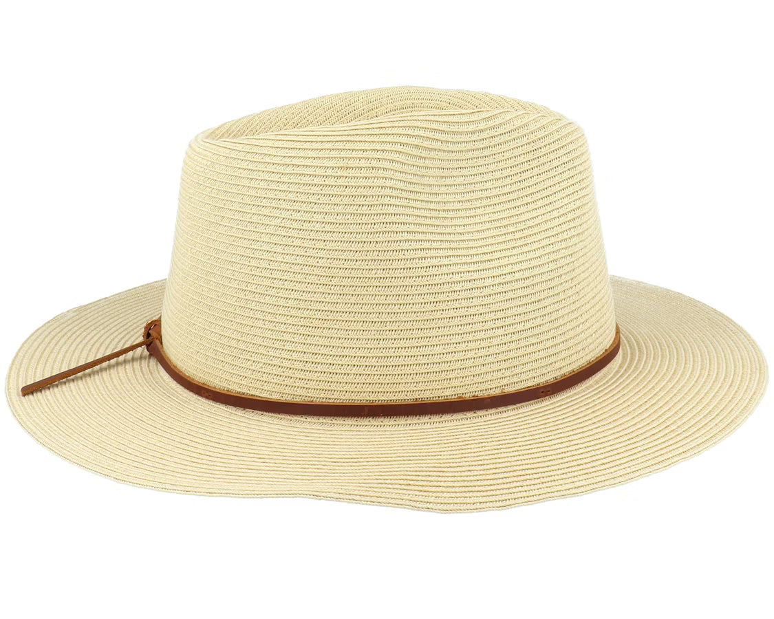 BRIXTON Wesley Straw Packable Fedora | Tan