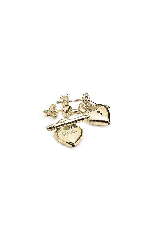 STOLEN GIRLFRIENDS CLUB Love Locket Fob Earrings | Gold Plated