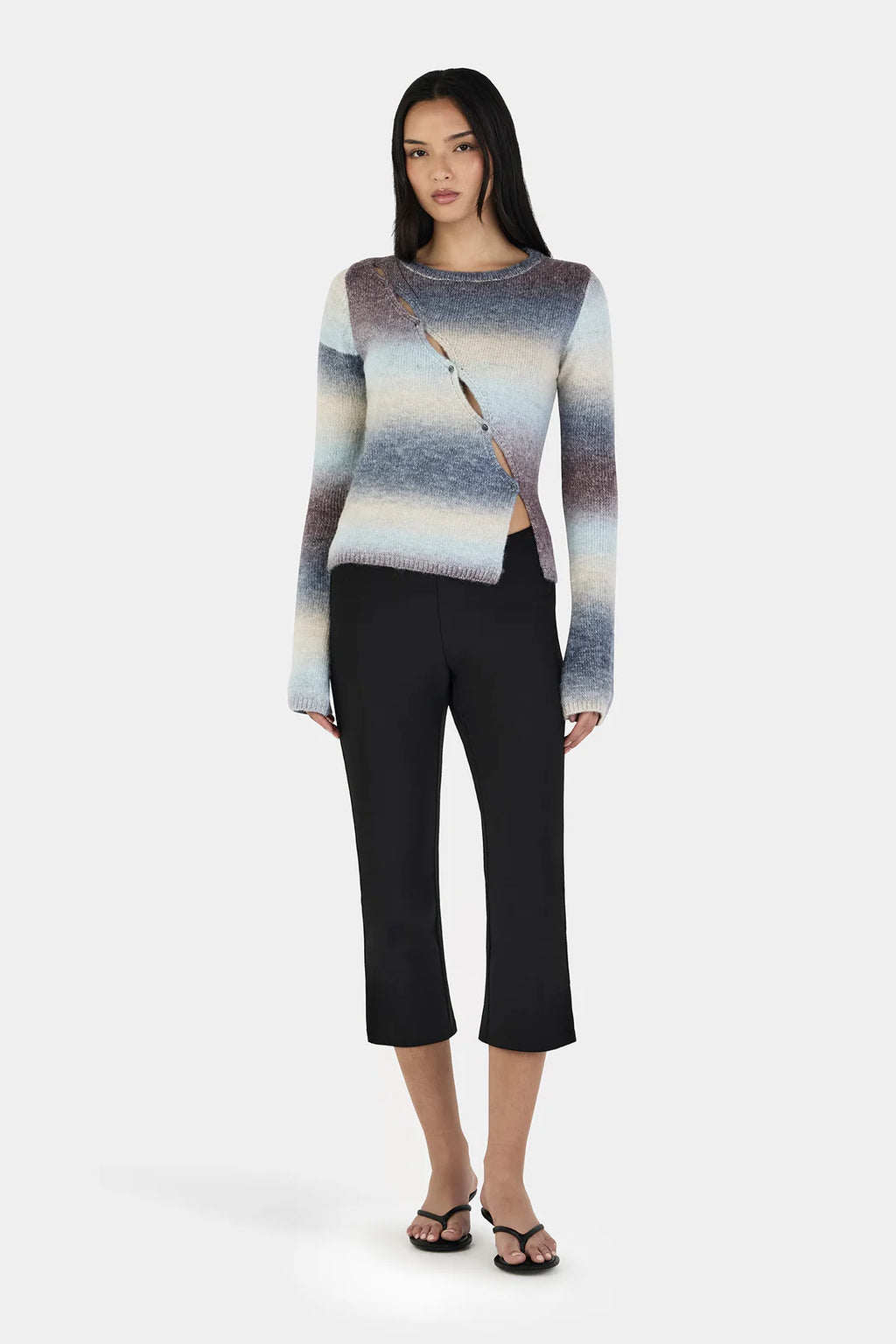 OWNLEY Alegra Asym Cardi | Coco Gradient