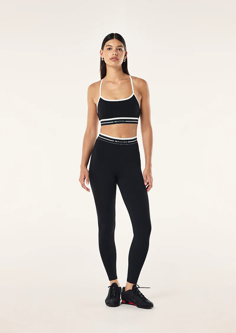 P.E NATION Avant F/L Legging | Black/Whisper White