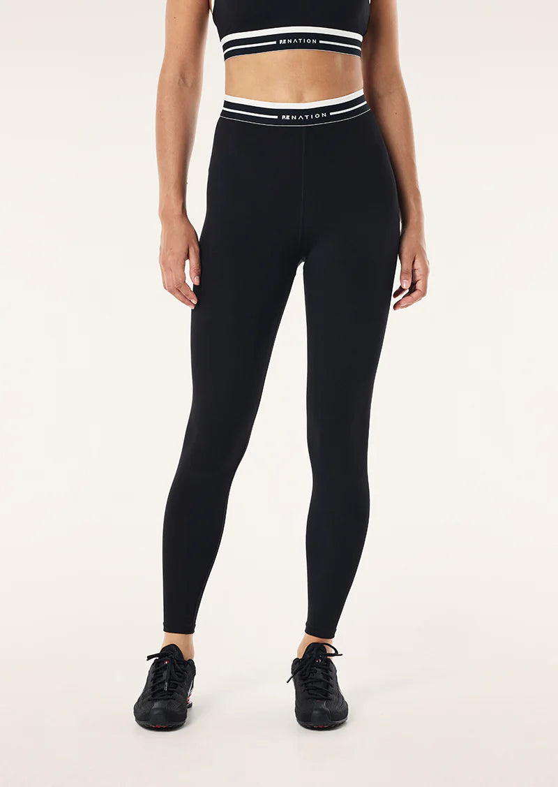 P.E NATION Avant F/L Legging | Black/Whisper White