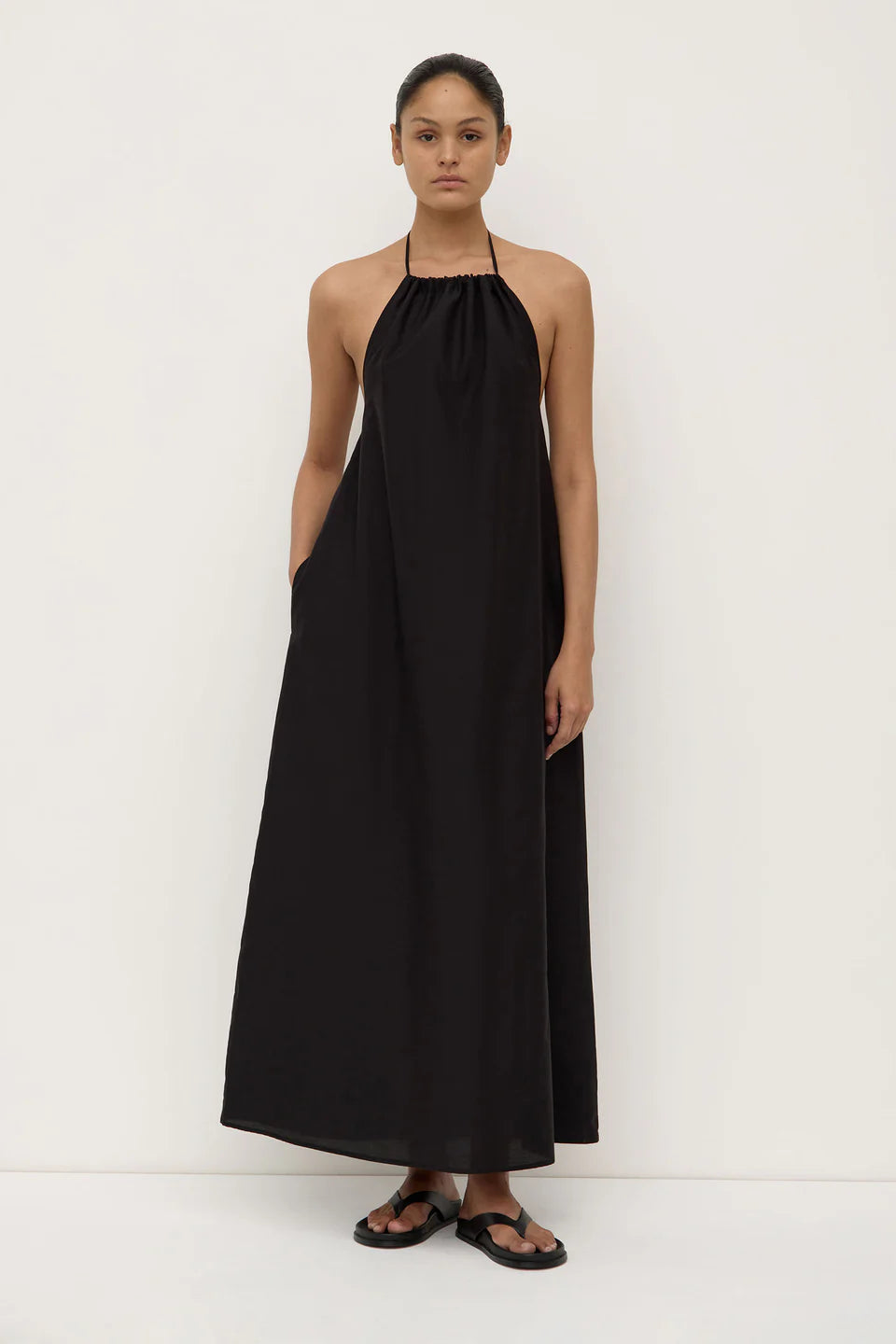 ASSEMBLY LABEL Addison Halter Maxi Dress | Black