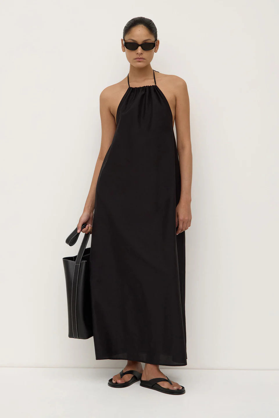 ASSEMBLY LABEL Addison Halter Maxi Dress | Black