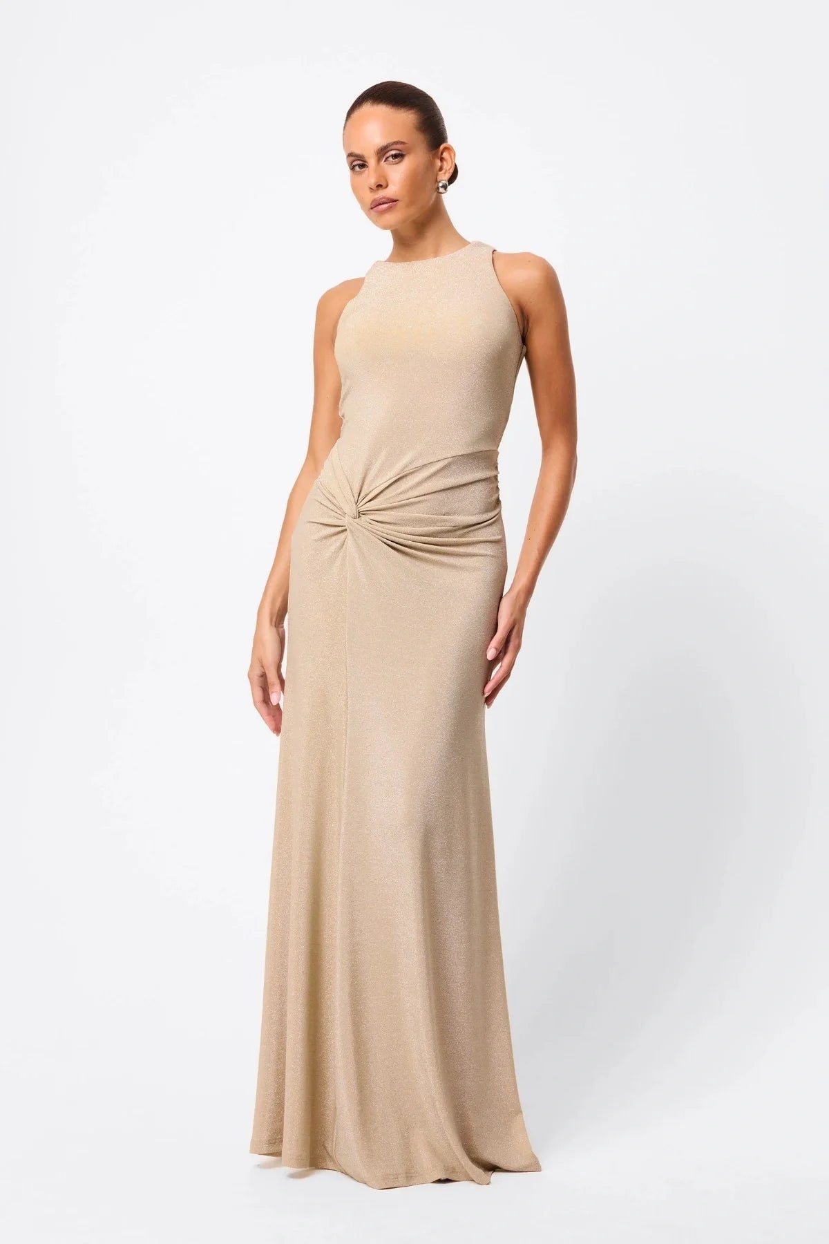 MOSSMAN Adore You Maxi Dress | Gold