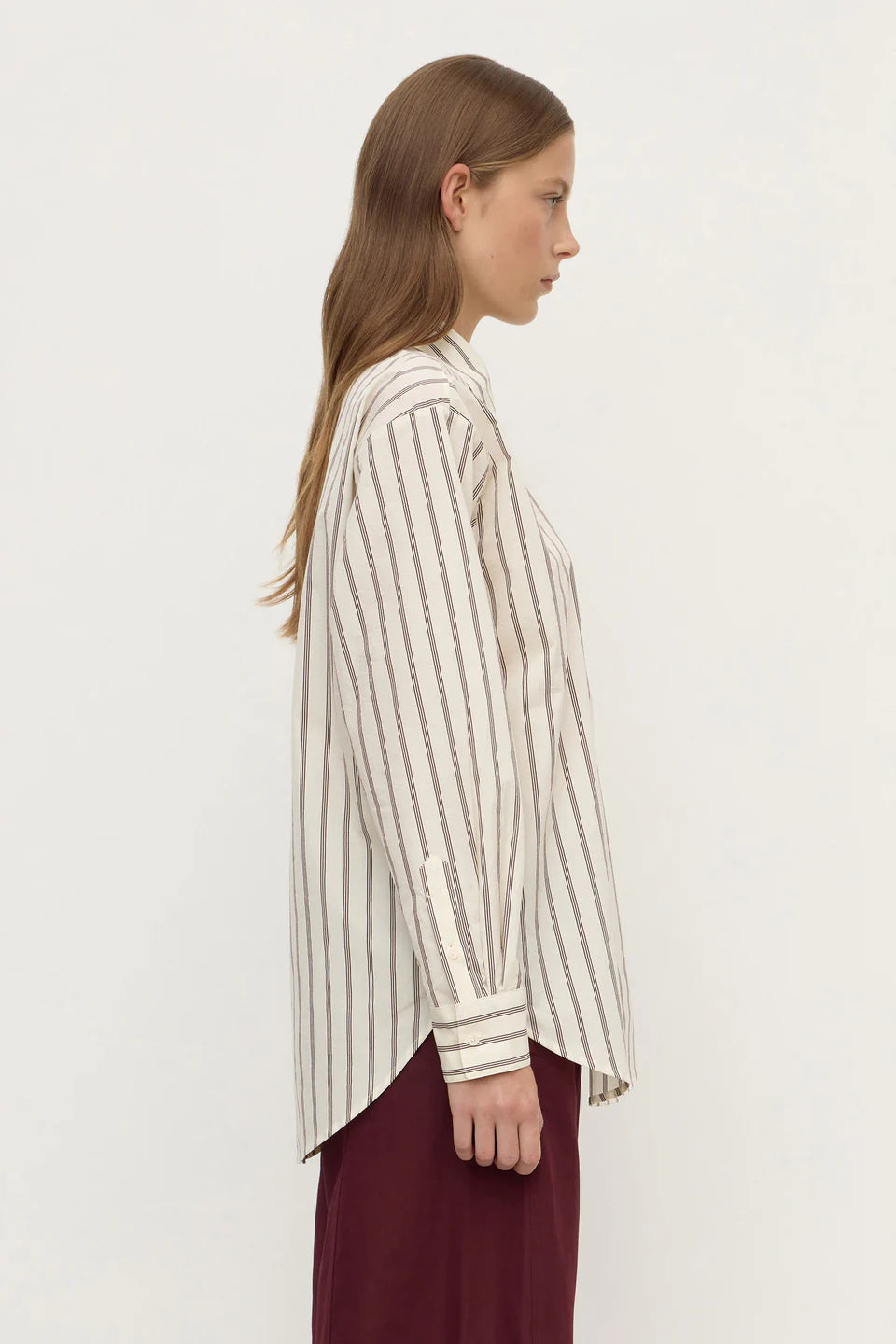 ASSEMBLY LABEL Amaro Italian Stripe Long Sleeve | Merlot