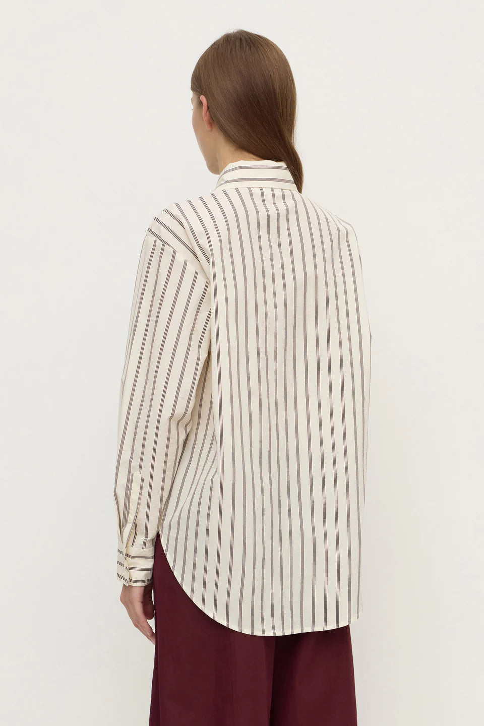 ASSEMBLY LABEL Amaro Italian Stripe Long Sleeve | Merlot