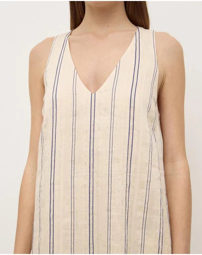 ASSEMBLY LABEL Ulani Stripe V Neck Maxi Dress
