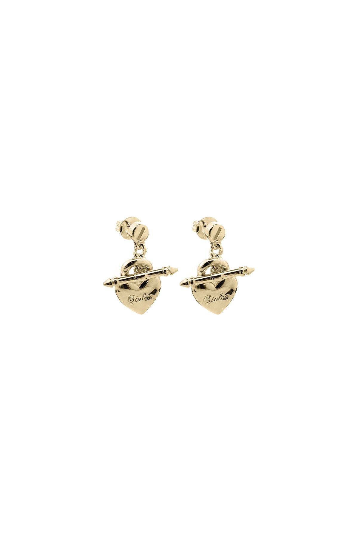STOLEN GIRLFRIENDS CLUB Love Locket Fob Earrings | Gold Plated