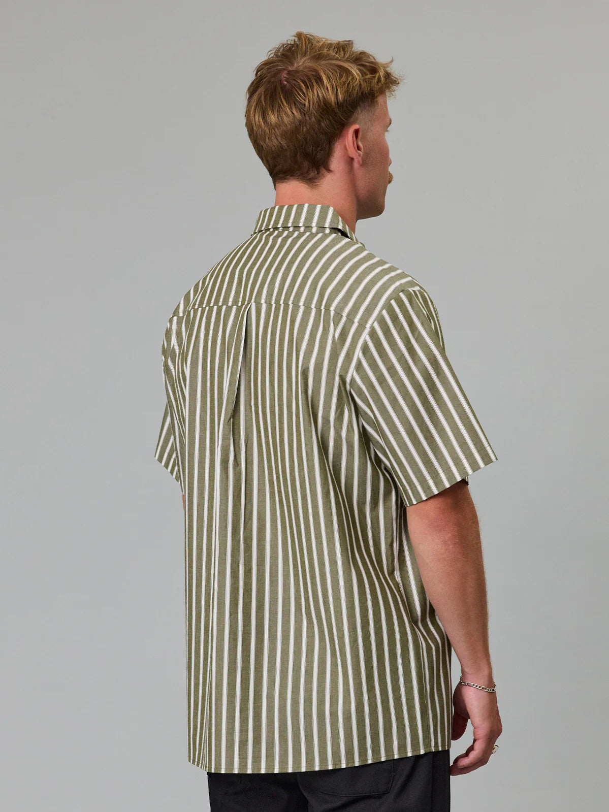 J.A.F Ballast SS Shirt | Khaki Stripe