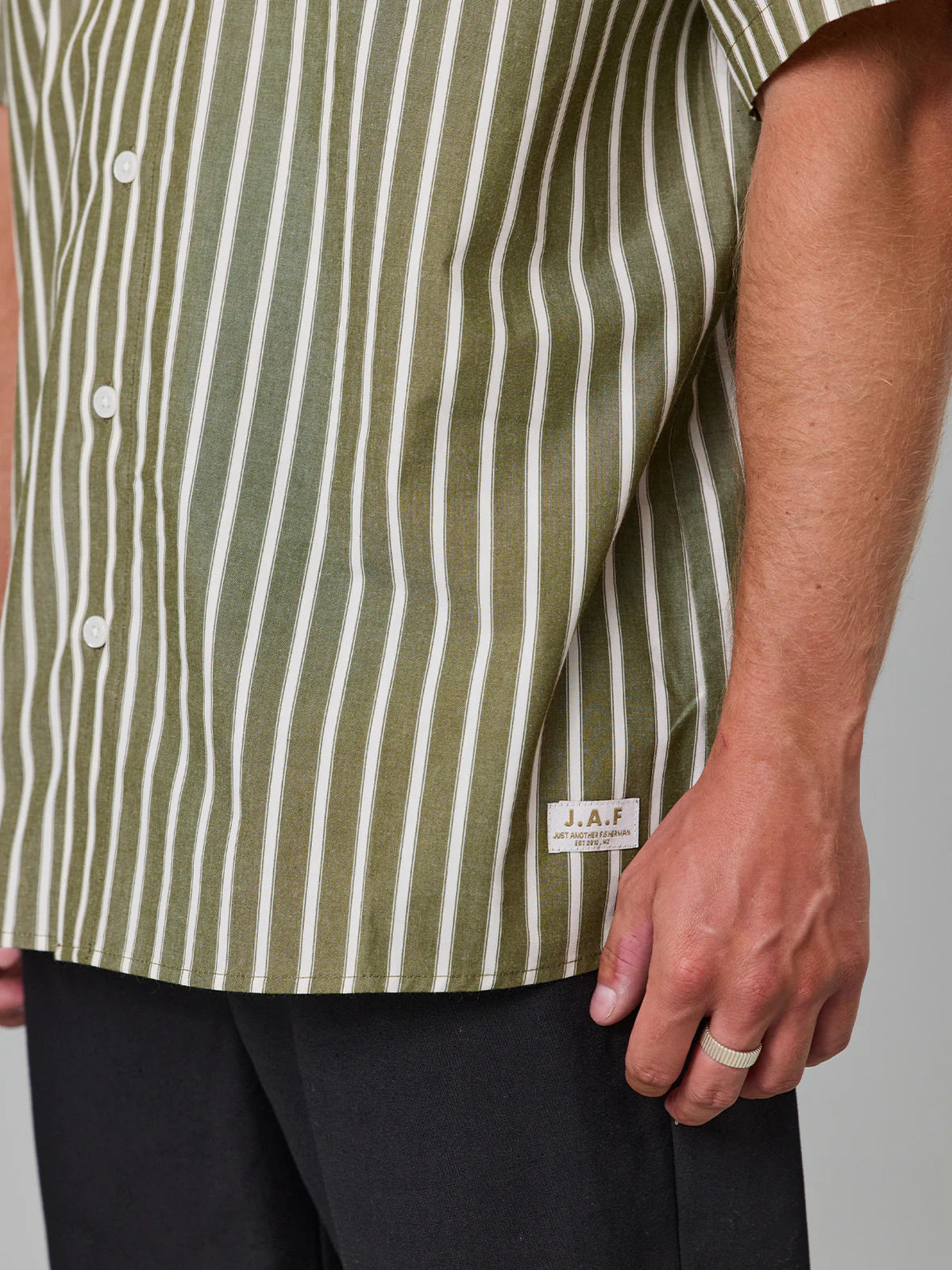 J.A.F Ballast SS Shirt | Khaki Stripe