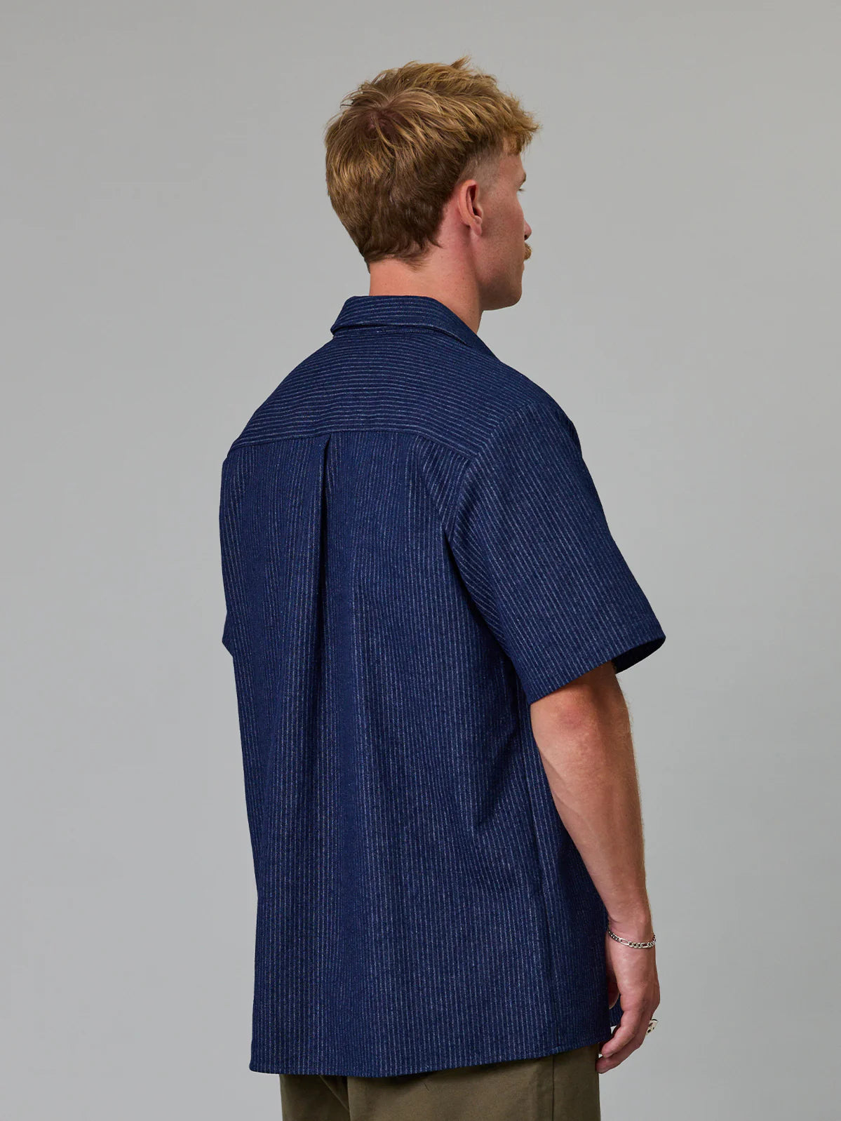 JUST ANOTHER FISHERMAN Ballast SS Shirt | Denim Stripe