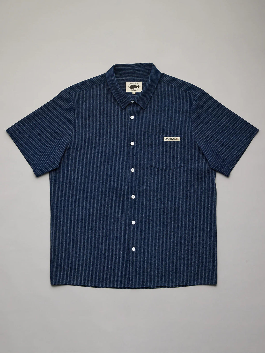 JUST ANOTHER FISHERMAN Ballast SS Shirt | Denim Stripe