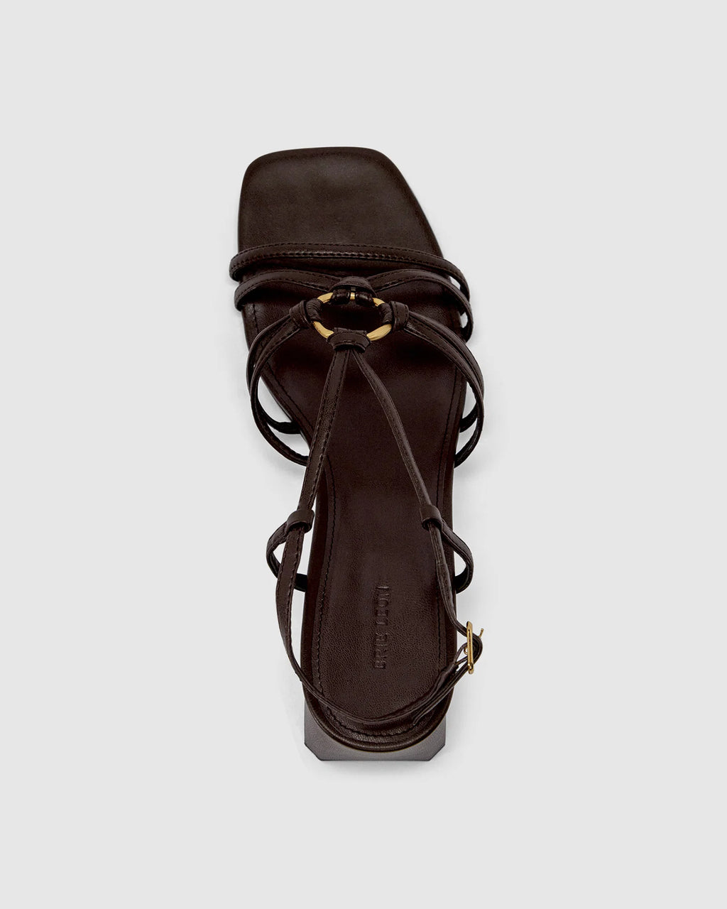 BRIE LEON Piper Mid Heel Sandal | Chocolate