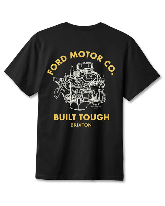 BRIXTON Ford Built Tough S/S Standard T-Shirt | Burnt Rubber