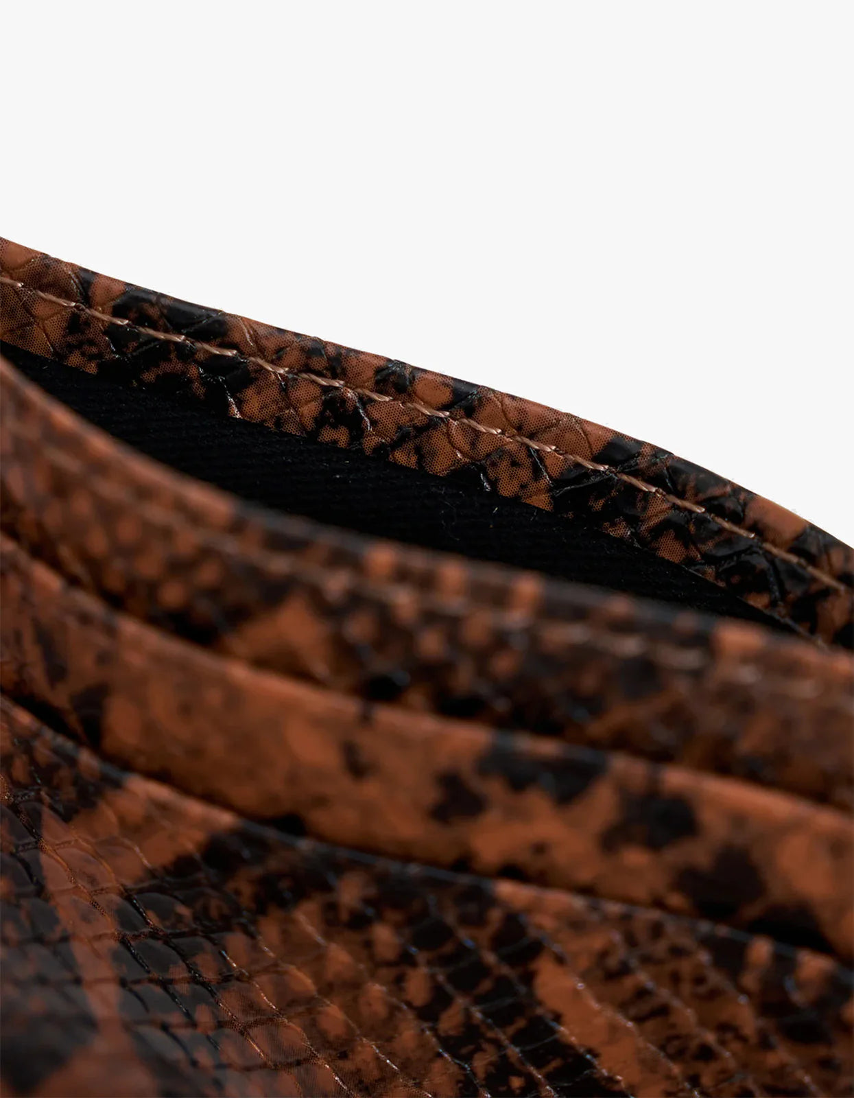 BRIE LEON Adie Card Sleeve | Brunette Python