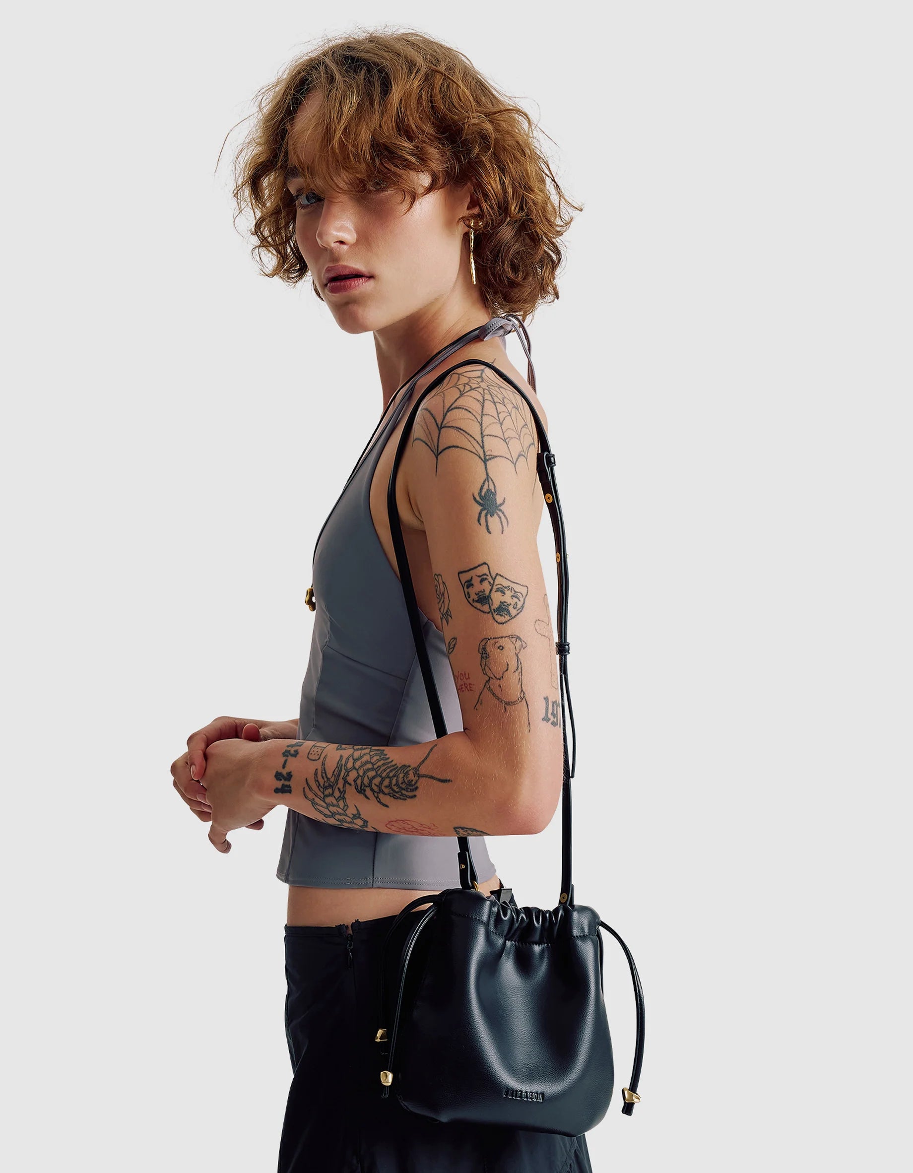 BRIE LEON Halle Crossbody Bag | Black