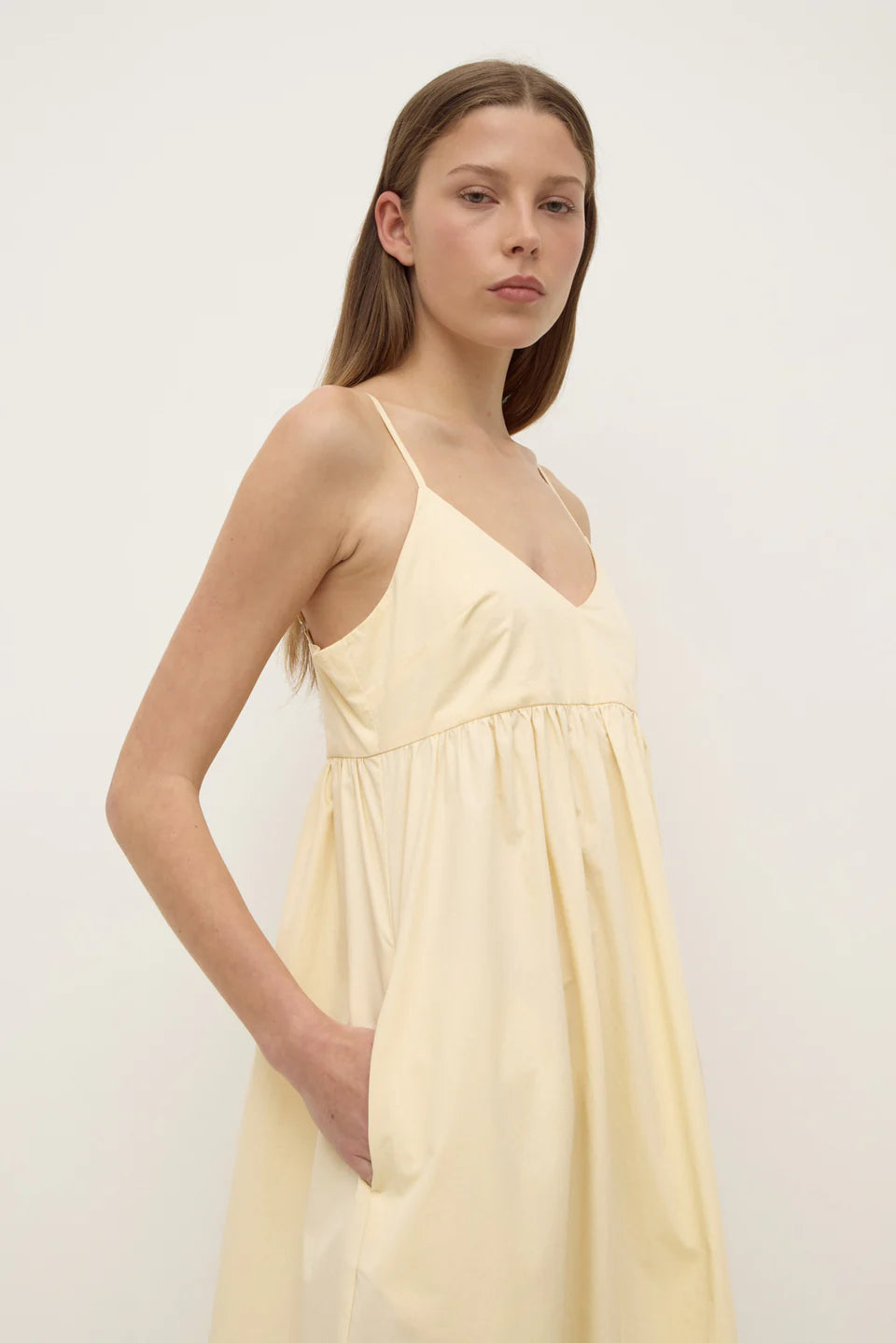 ASSEMBLY LABEL Bronte Poplin Midi Dress | Sorbet
