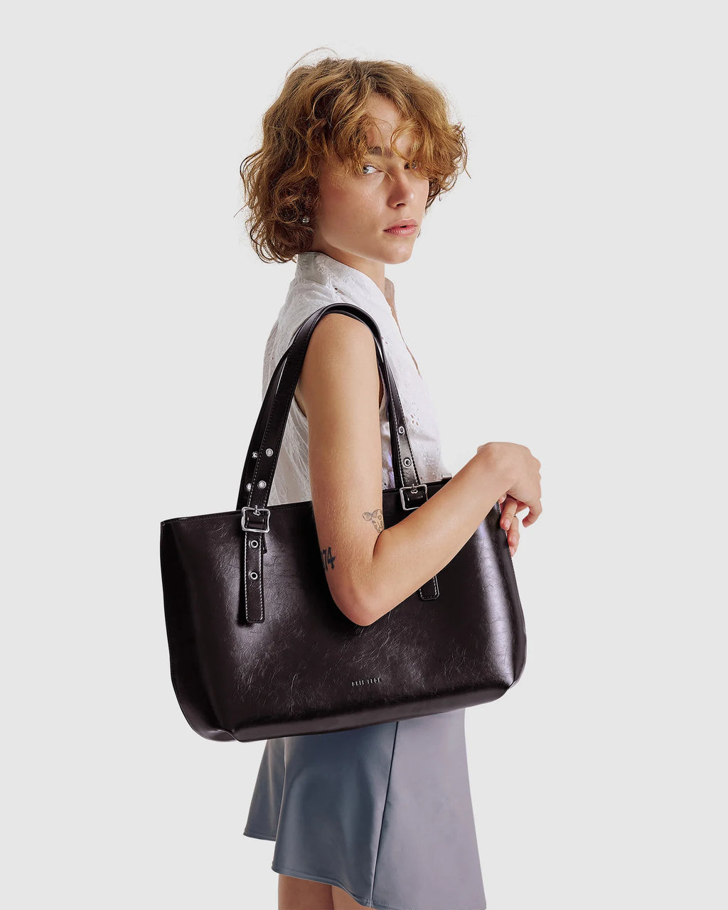 BRIE LEON Everyday East-West Tote | Burnt Coffee