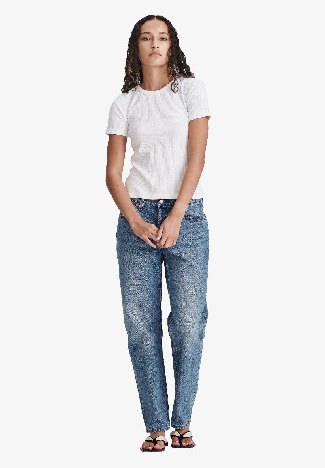 COMMONERS Base Rib SS Tee - White