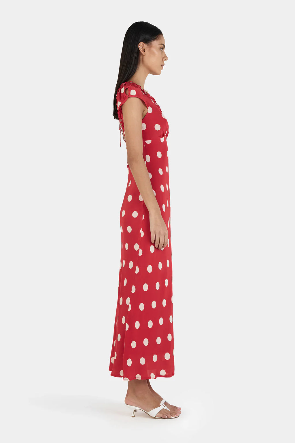 OWNLEY Carlita Midi Dress | Red Polka